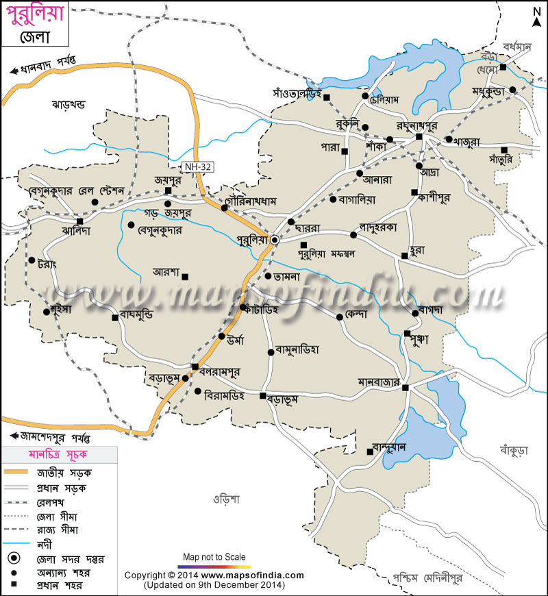 পুরুলিয়া জেলা মানচিত্র