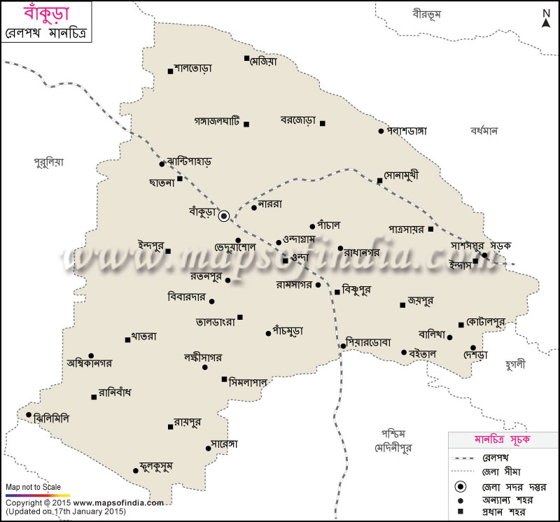 বাঁকুড়া রেলপথ মানচিত্র