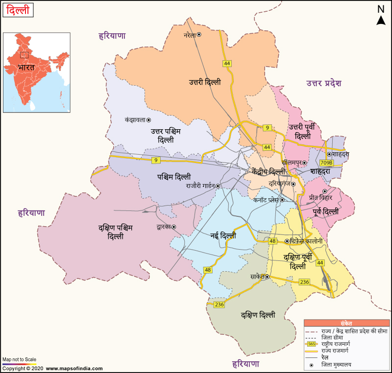 दिल्ली का नक्शा