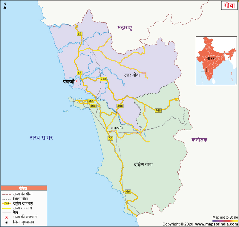 गोवा का नक्शा