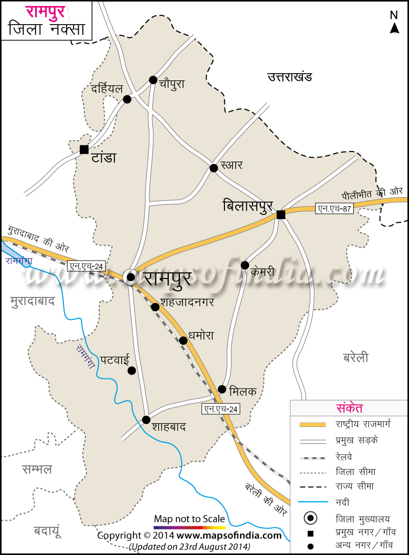 रामपुर जिला नक्शा