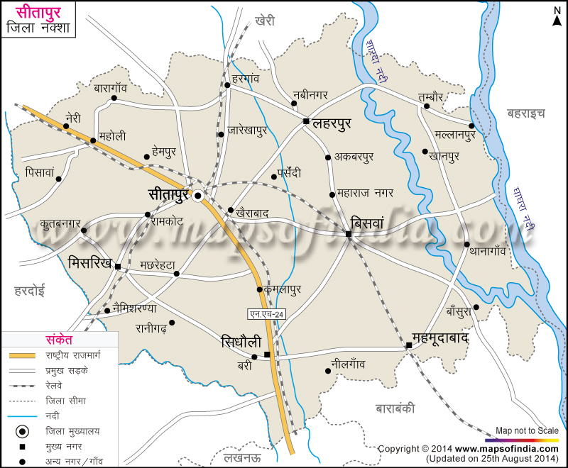 सीतापुर जिला नक्शा