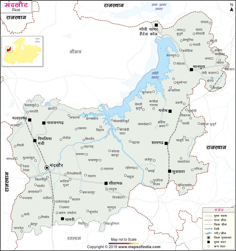 मंदसौर जिले का नक्शा