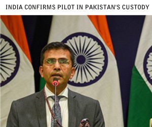 India confirms pilot in Pakistan's custody