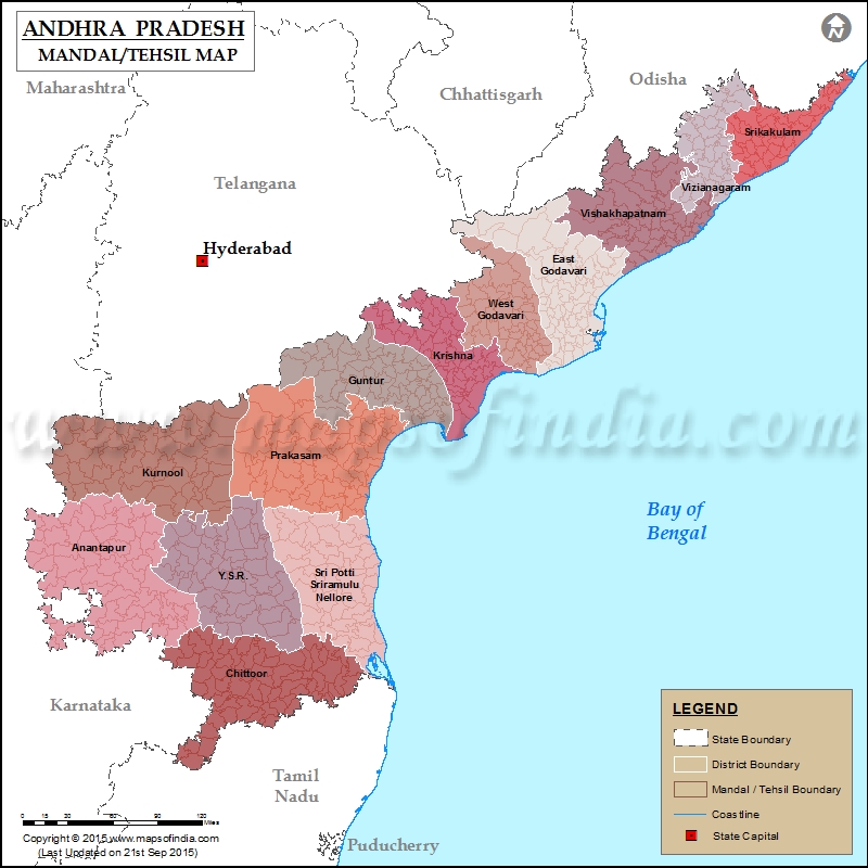 Tehsil Map of Andhra Pradesh