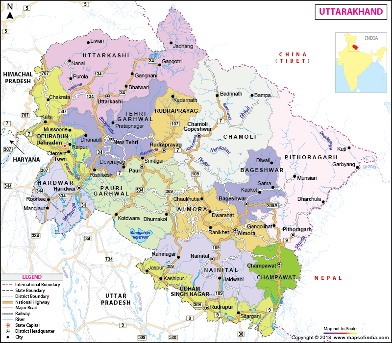 Uttarakhand Map