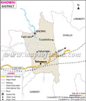 Khowai District Map