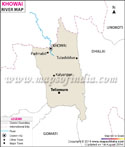 Khowai Rivers Map