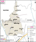 Agar District Map