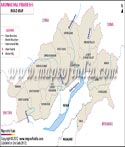 Arunachal Pradesh River Map