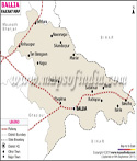 Ballia Railway Map