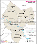 Balrampur District Map
