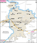 Banda District Map