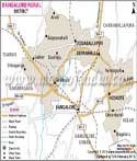 Bangalore Rural District Map
