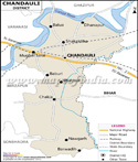 Chandauli District Map