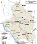 Purbi Champaran District Map