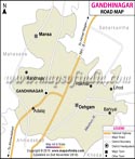 Gandhinagar Road Map