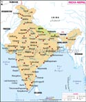 India Nepal Map
