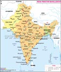 India Pakistan Bangladesh Map
