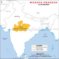 Madhya Pradesh Location Map