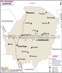 Mahrajganj Railway Map