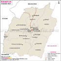 Railway map of Manipur