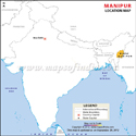 Manipur Location Map