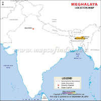 Meghalaya Location map