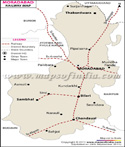 Moradabad Railway Map