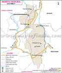 North Tripura District Map
