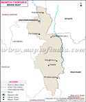 North Tripura Rivers Map