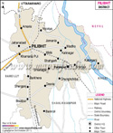 Pilibhit District Map