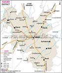 Sagar District Map
