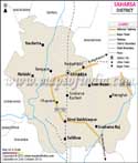 Saharsa District Map