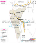 Sipahijala District Map