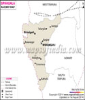 Sipahijala Railways Map