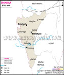 Sipahijala Rivers Map