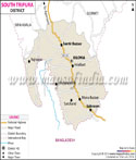 South Tripura District Map	