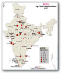  Top Cities by Rape Incidence in    2011