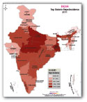  Top States by Rape Incidence in    2011