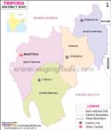 Tripura District Map