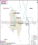 Unakoti Rivers Map