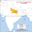 Uttar Pradesh Location Map