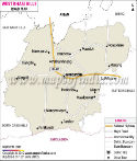 West Khasi Hills Road Map