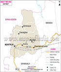 West Tripura District Map