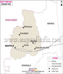West Tripura Railways Map