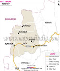 West Tripura Roads Map