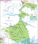 West Bengal Physical Map