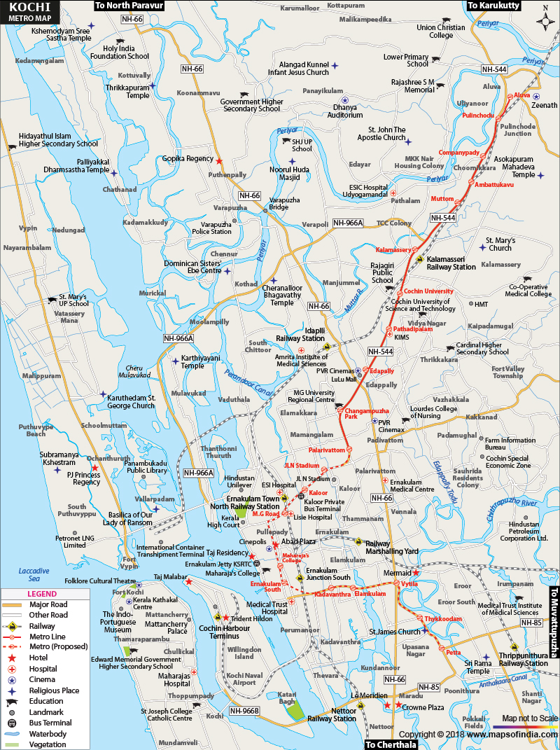 Kochi Metro Map