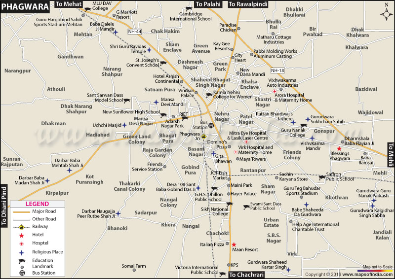 Phagwara City Map
